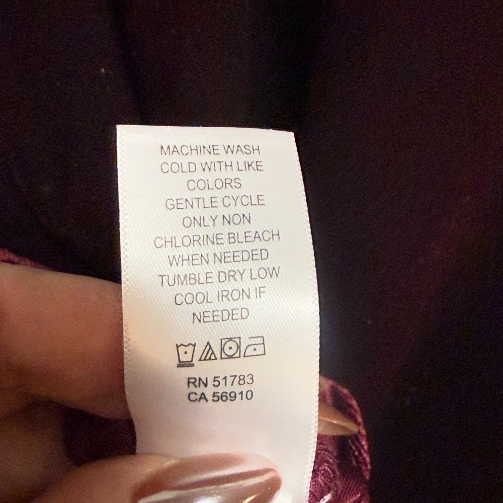 Maurices Velvet Dress in Rich Wine size XL - Picture 7 of 8